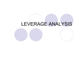 LEVERAGE ANALYSIS