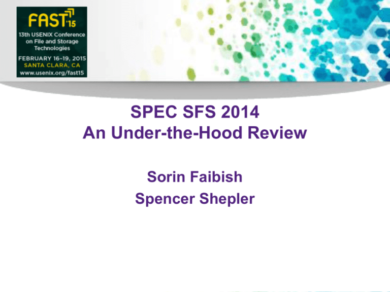 SPEC SFS 2014 Workloads