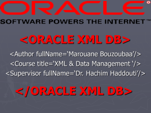 ORACLE XML DB