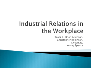Industrial Relations – Presentation Slides