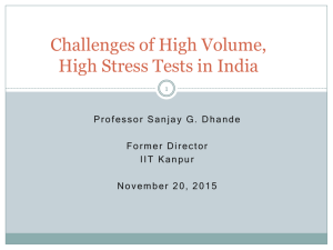 Challenges of High Volume, High Stress Tests in India