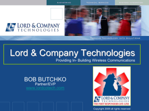 IWCE Presentation - Lord & Company Technologies