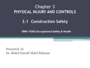 Chapter 3.1 OSH Construction safety