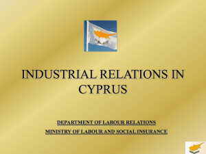 INDUSTRIAL RELATIONS IN CYPRUS