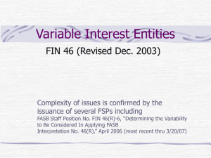 Variable Interest Entities (FIN46)