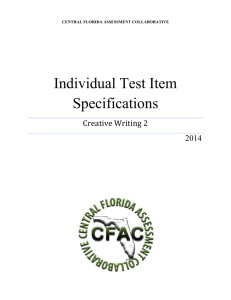 Individual Test Item Specifications