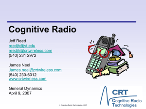 Cognitive Radio Technologies and WANN