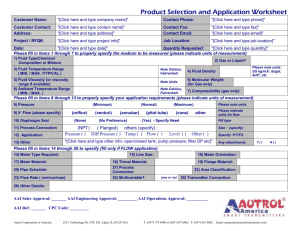 Pressure Application Worksheet AIF-P