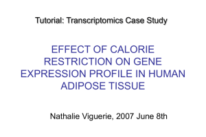 Tutorial: Effect of Calorie Restriction on Gene Expression