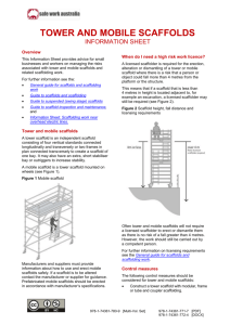 6. Tower and mobile scaffolds information sheet