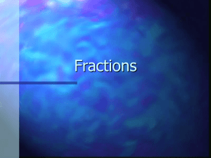 What is a Fraction?