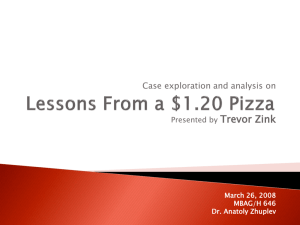 Lessons From a $1.20 Pizza