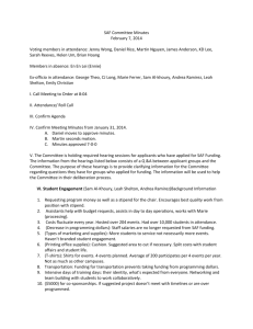 SAF Committee Minutes February 7, 2014 Voting members in