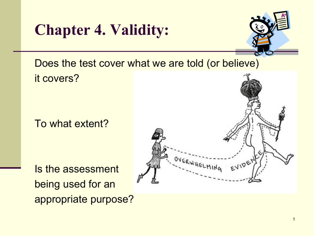 Ch 4 Validity What The Test Measures