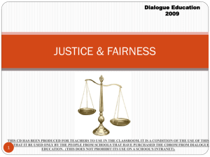 JUSTICE & FAIRNESS - stjohnsbigquestions