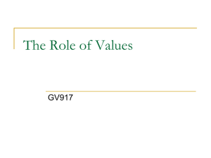 6 The Role of Values