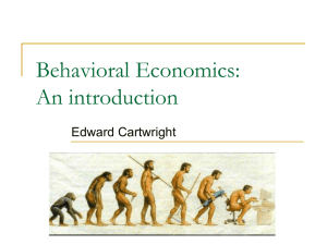 Session Slides - Behavioural Economics