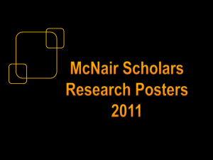 2011 McNair Poster Presentation - University of Wisconsin