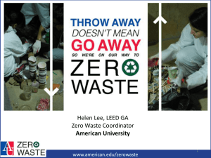Zero Waste - Association for the Advancement of Sustainability in