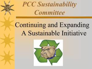 Sustainability Committee Presentation to the College Council