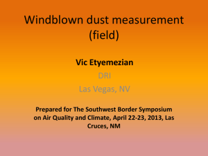 Windblown Dust Measurement (Field)