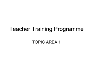 Trainer slides: topic 1