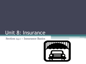 Unit 8: Insurance