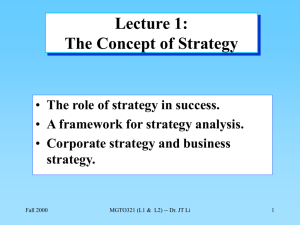 The Concept of Strategy