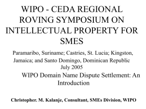 WIPO Domain Name Dispute Settlement