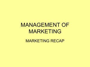 1. Marketing recap - Portlethen Academy