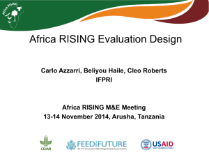 13 November, 2014 - Africa RISING Evaluation Design