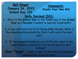 Bell Ringer 7 Nov 11 School Day 60