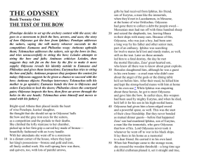 THE ODYSSEY Book Twenty-One THE TEST OF THE BOW