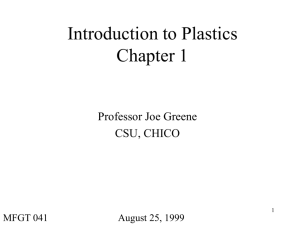 History and Current Status of the Plastics Industry