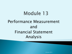 13. performance measurement and financial statement analysis