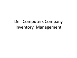 Dell Computers Company Inventory Management