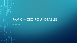 PAMIC * CEO Roundtables - PA Association of Mutual Insurance