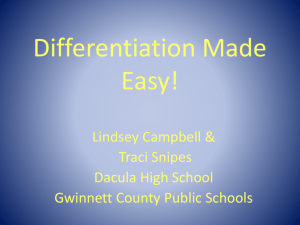 Differentiation Made Easy! - DouglasCountyForeignLanguage