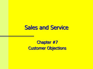 Customer Objections