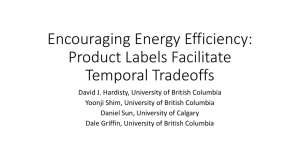 Encouraging Energy Efficiency: Product Labels