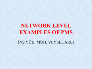 NETWORK LEVEL EXAMPLES OF PMS