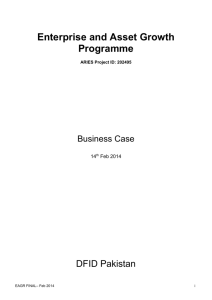 Enterprise and Asset Growth Programme