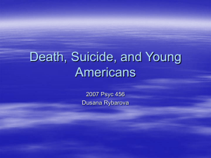 Death, Suicide, and Young Americans