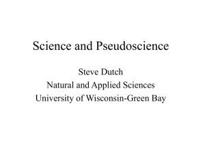 Science and Pseudoscience - University of Wisconsin