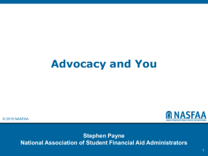 2015 IASFAA - Advocacy and You