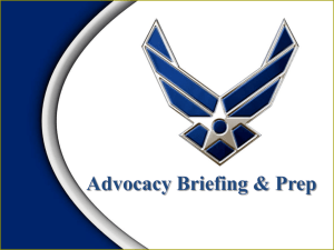 Advocacy Briefing & Prep