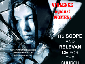 violence against women: its scope and relevance for the church today