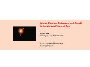 Islamic Finance: relevance and growth in the modern financial