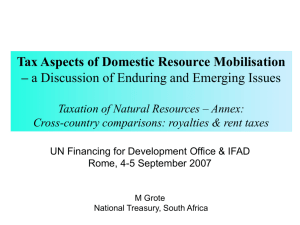 Taxation of Natural Resources - Annex (Grote)