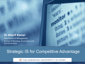 Strategic IS for Competitive Advantage